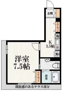 フラット高田【1階】の間取り