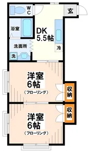 パークテラス府中【2階】の間取り