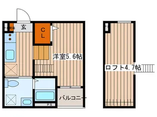 Casa上坂【1階】の間取り