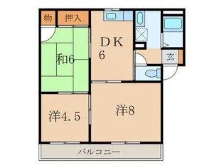 ファミ-ル武庫之荘【1階】の間取り