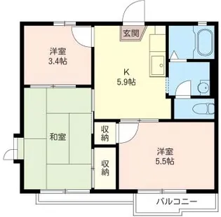 クレフォート小網代B【2階】の間取り