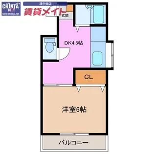 コーポイトウII【2階】の間取り