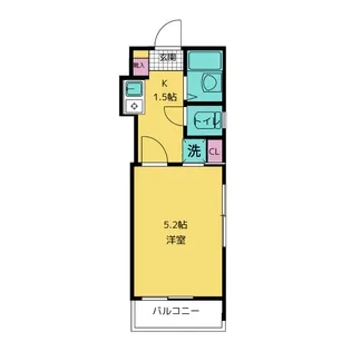 クリスタルコート初台【1階】の間取り