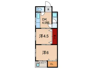 マンション諏訪山【3階】の間取り