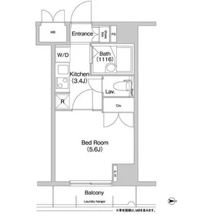 コンフォリア芝浦キャナル【2階】の間取り