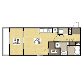 月光福山北零番館【1階】の間取り