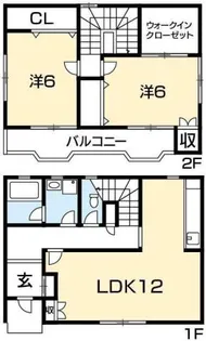 ハーヴェストI【1階】の間取り