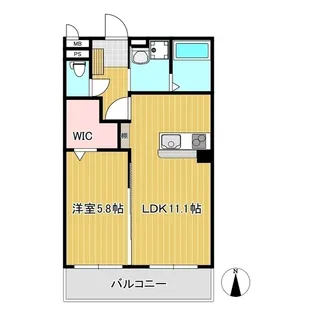 椿高下シティハウス【1階】の間取り