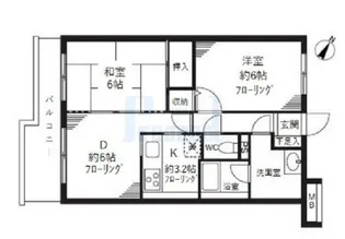 グランドゥール上石神井【2階】の間取り