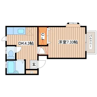 コンソーラ神明【2階】の間取り