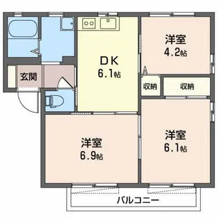 セナ・ブセナ B棟【2階】の間取り