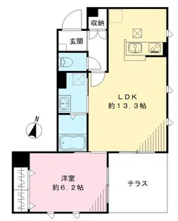 クリア中目黒【1階】の間取り