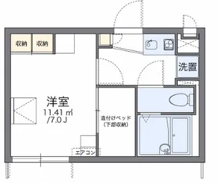 レオパレスクレイン【2階】の間取り