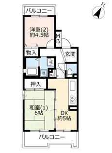 UR木月住吉【2階】の間取り