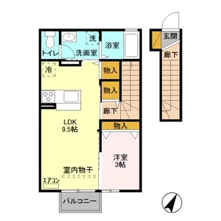 レモングラス釜井 I【2階】の間取り