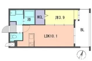 ラフィーネ井尻【5階】の間取り