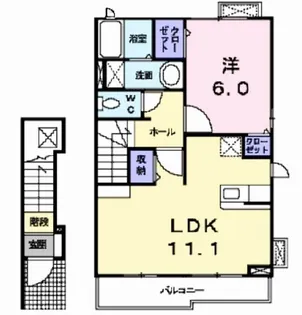 ベルハーモニーA【2階】の間取り
