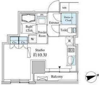 ベルファース芝浦タワー【7階】の間取り