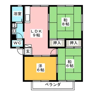 グレイシー箱清水 A棟【1階】の間取り