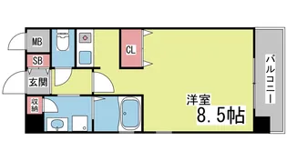 フェンテ新在家【5階】の間取り