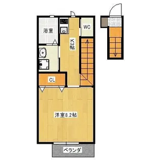 コーポレーヴ雄町【2階】の間取り