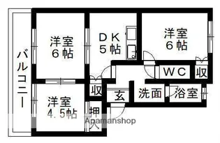パークサイドふかだ【2階】の間取り
