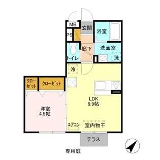 ロイヤルビュー【1階】の間取り