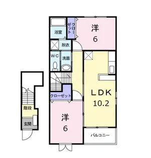 オーブリー金光 C【2階】の間取り
