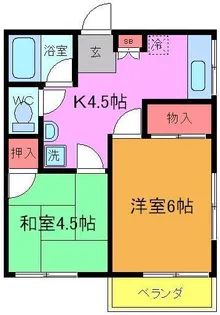 ハイツオオキ【2階】の間取り