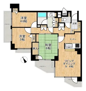 ウェルコート市川【3階】の間取り