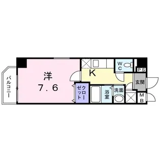 チェリーブロッサム八雲【1階】の間取り