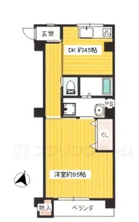 湊川第1マンション【3階】の間取り