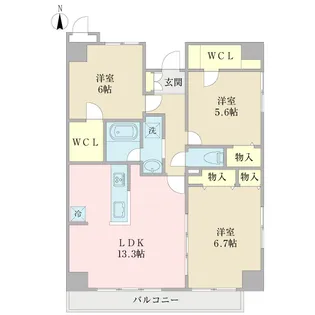 フェア・ウインド南葛西【2階】の間取り