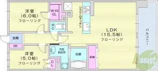 レーベン小鶴新田THE ONE【9階】の間取り