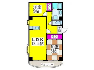 ファミール新町【5階】の間取り