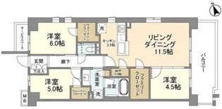 プラウド川崎矢向【3階】の間取り