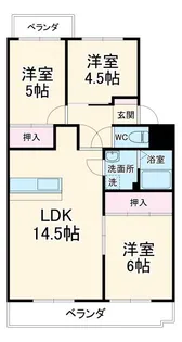 エスポワールTIマンション【1階】の間取り