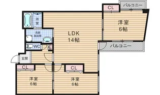 メゾンエトワール【8階】の間取り