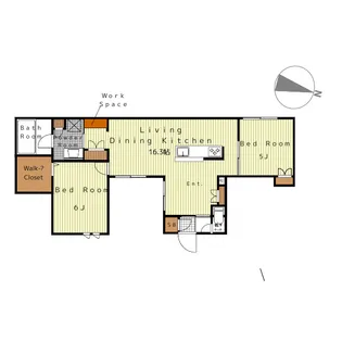 ヘーベルメゾンヤスイ 西棟【1階】の間取り