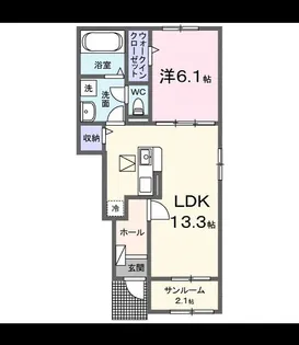 三原市アパート(028608102)【1階】の間取り