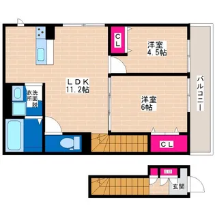 D sフォレストII【2階】の間取り