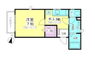 クレール浜田山【1階】の間取り