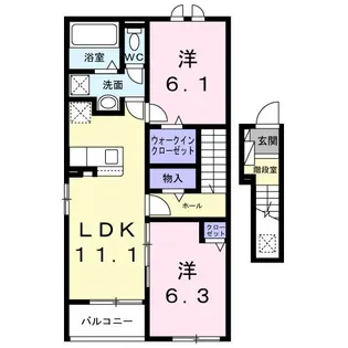 シーライトフジ【2階】の間取り