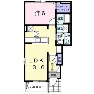 ディアコート大和【1階】の間取り