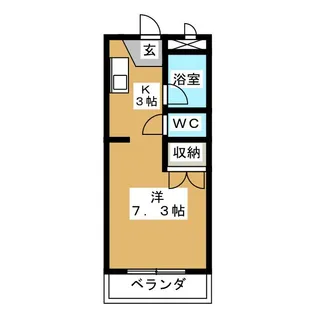 アメニティマルイ2【1階】の間取り
