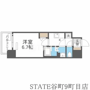 プレサンス上町台筆ヶ崎NORTH【3階】の間取り