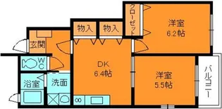 ブエナビスタ【1階】の間取り