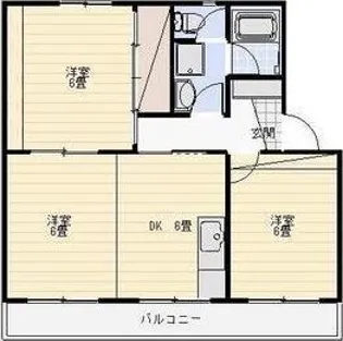 コーポラス幸【2階】の間取り