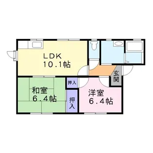 フレグランス今市【1階】の間取り
