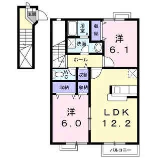 ネイチャーフィールドC【2階】の間取り